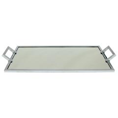 Large French 1950s Mirrored Cocktail Tray