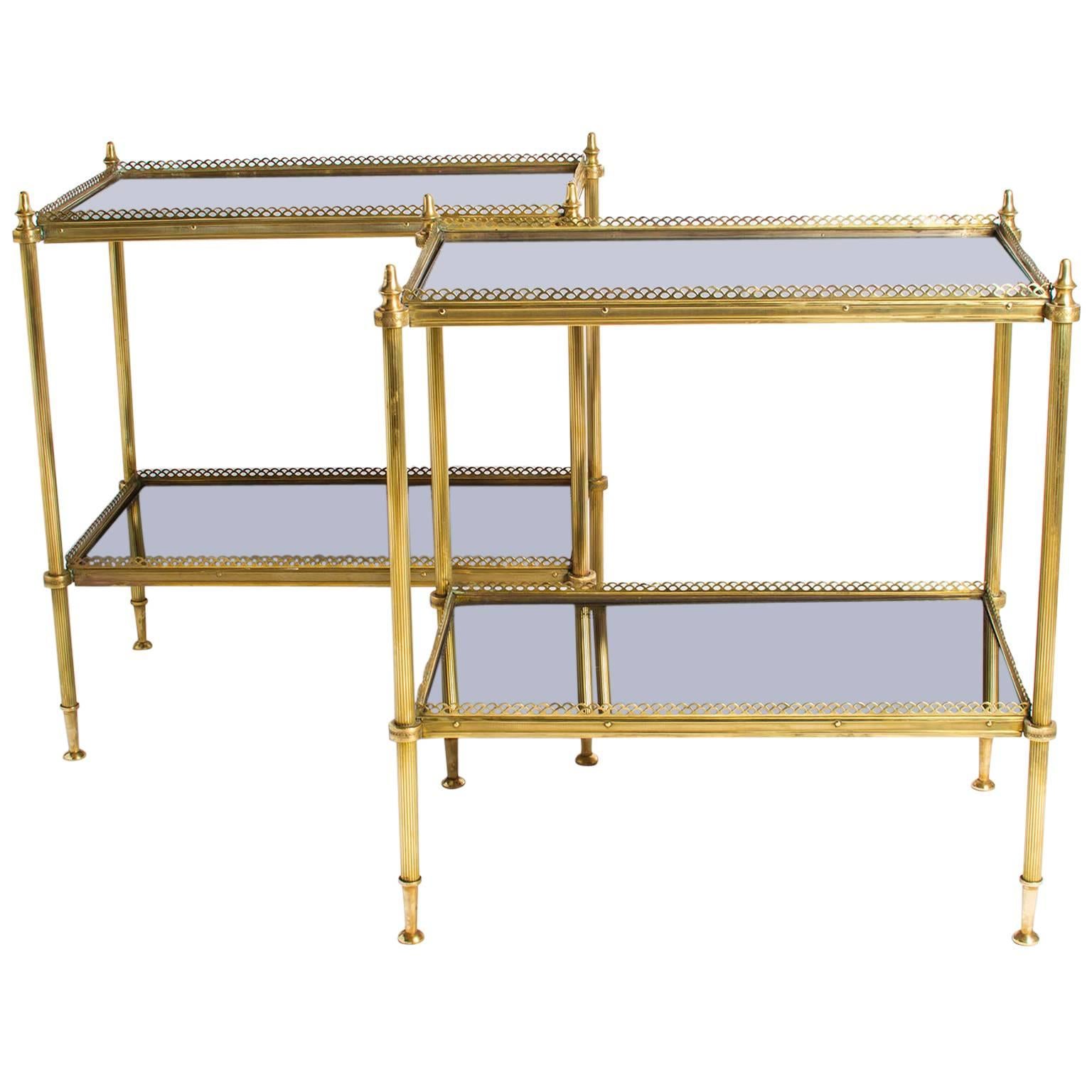 Pair of Two Side Tables in the Style of Maison Jansen