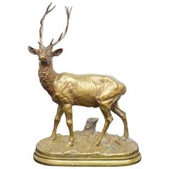 French 19th century Hart of 12 Bronze by Alfred Dubucand 6