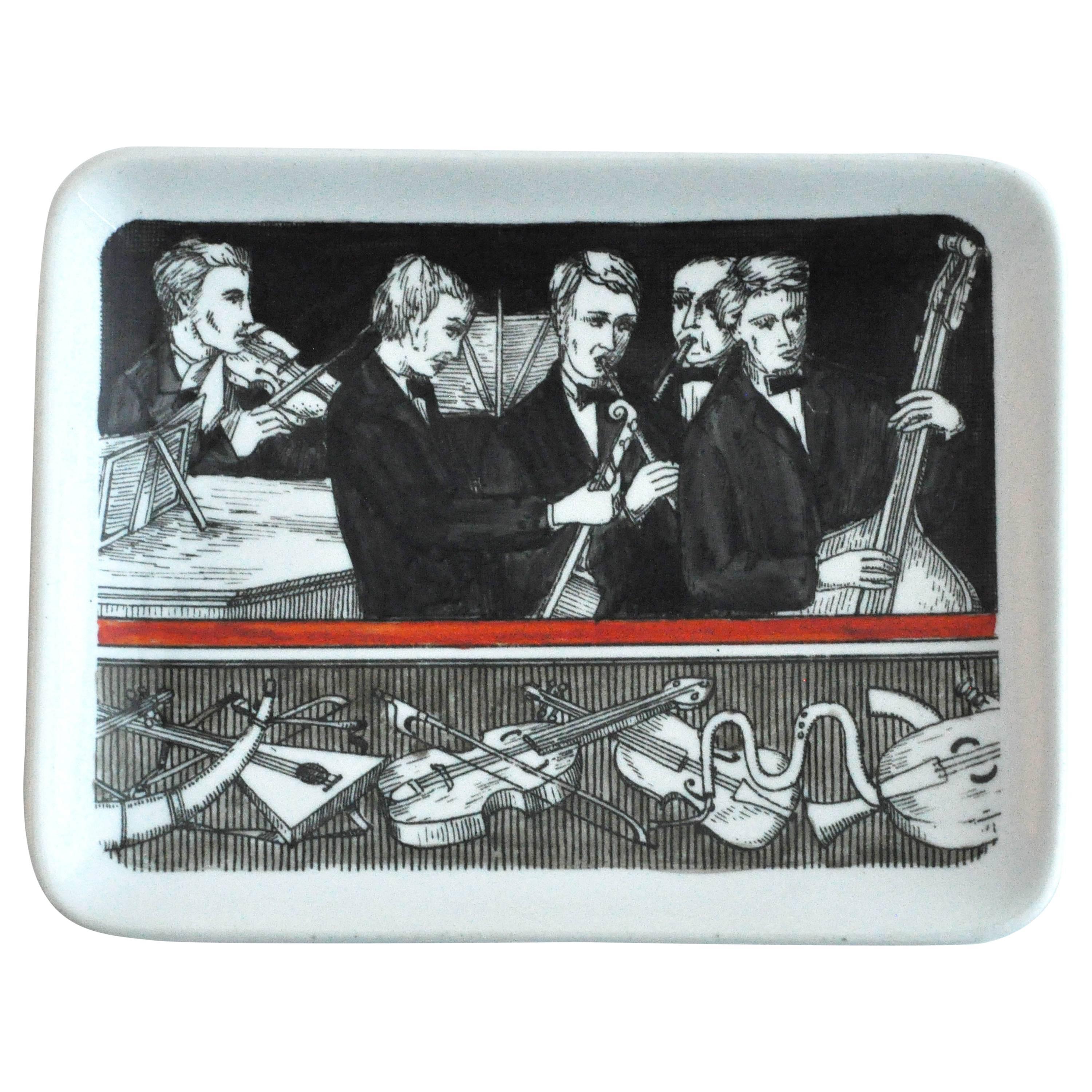 1960s Piero Fornasetti "Musicalia" Ceramic Dish