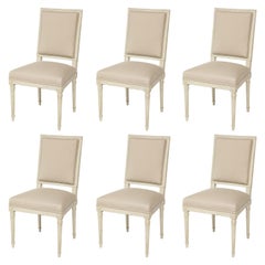 Set of Six Louis XVI Style Dining Chairs