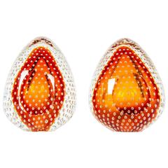 Vintage Murano Glass Pair of Decorative Pieces or Paper Weights