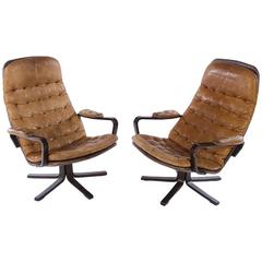 Pair of Mid-Century Swivel Chairs 7