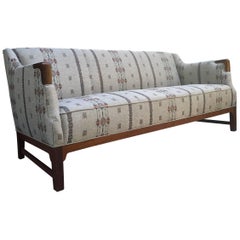 Vintage Danish Sofa with Coral and Tusk Fabric