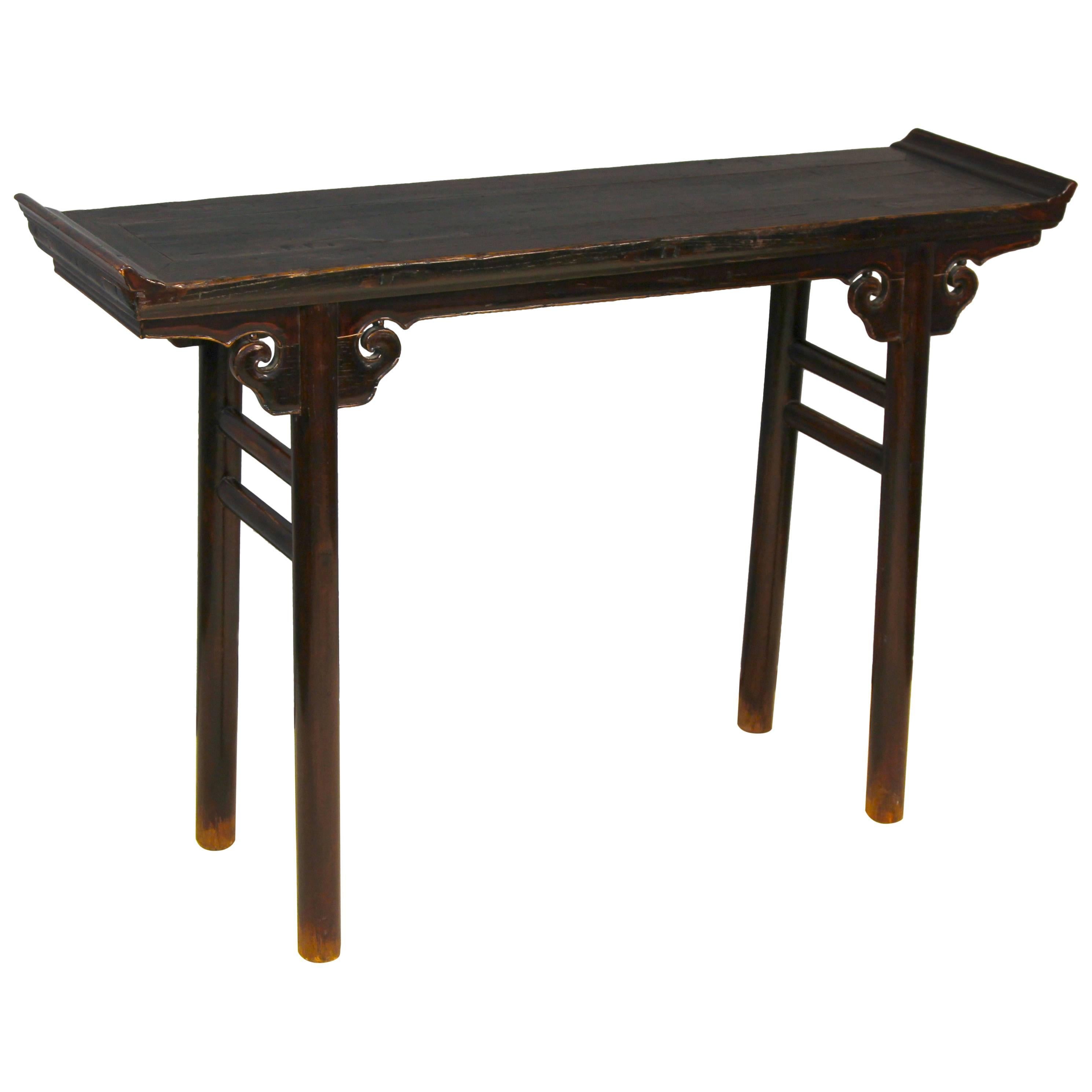 19th Century Elmwood Console or Altar Table