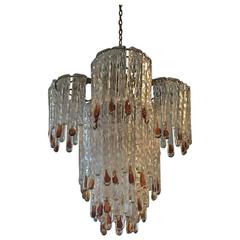 Italian Mid-Century Murano Chandelier by Mazzega 9