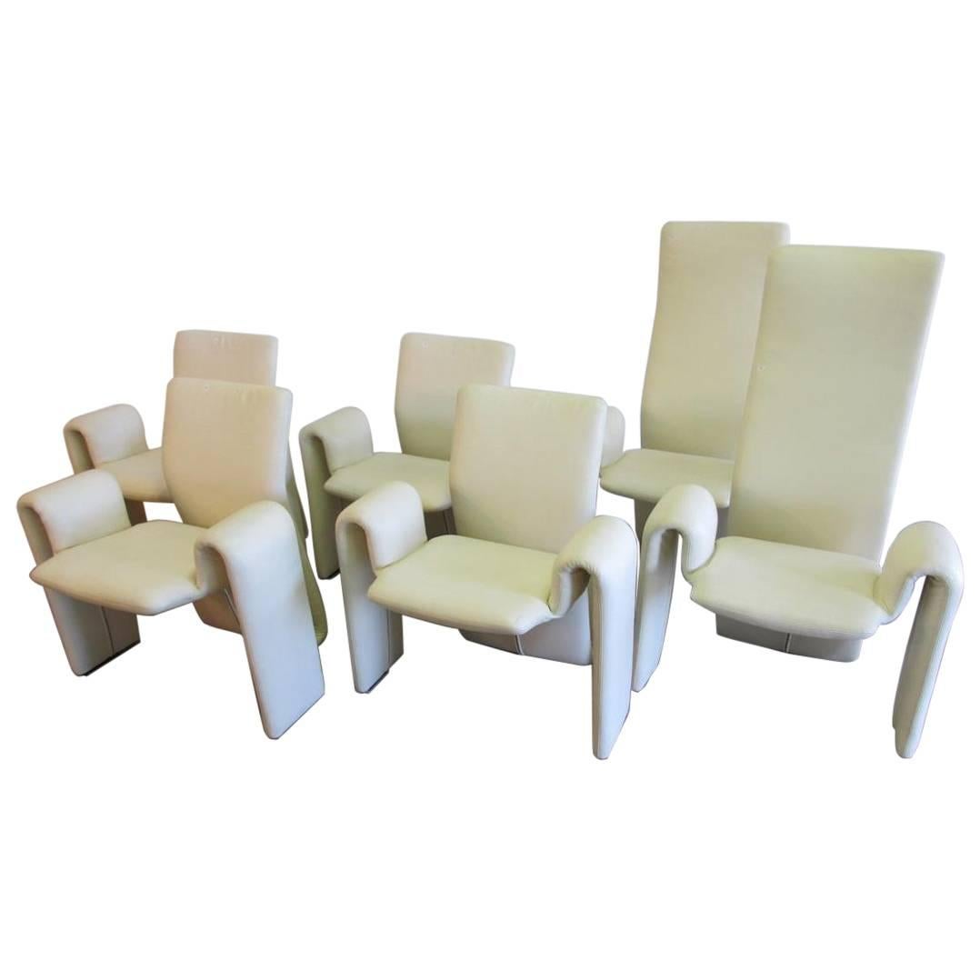 Set of Six Steve Leonard Modern Dining Chairs for Brayton International For Sale