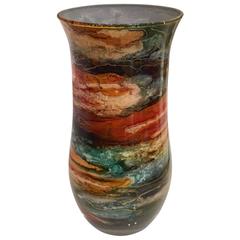 1920s Jean Bouillet French Colorful Glass Vase