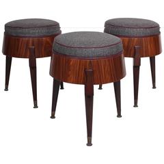 Set of three stools attributed to Eugenio Escudero