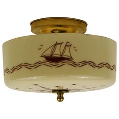 Nautical Compass Ceiling Flushmount