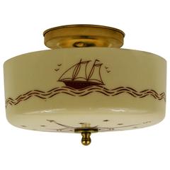 Nautical Compass Ceiling Flushmount