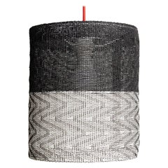 Small 'Monochrome' Handwoven Lampshade