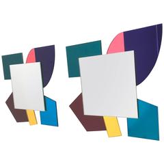 Pair of Mirrors in the Style of Ettore Sottsass, 2000s