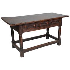 Rare 17th Century Spanish Walnut Table