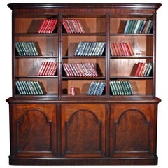 Antique 19th Century Victorian Mahogany Open Bookcase