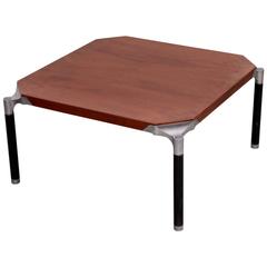 Mahogany and Metal Coffee Table by Ico & Luisa Parisi for MIM
