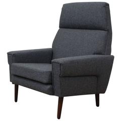 Danish Midcentury Armchair Restored in Wool