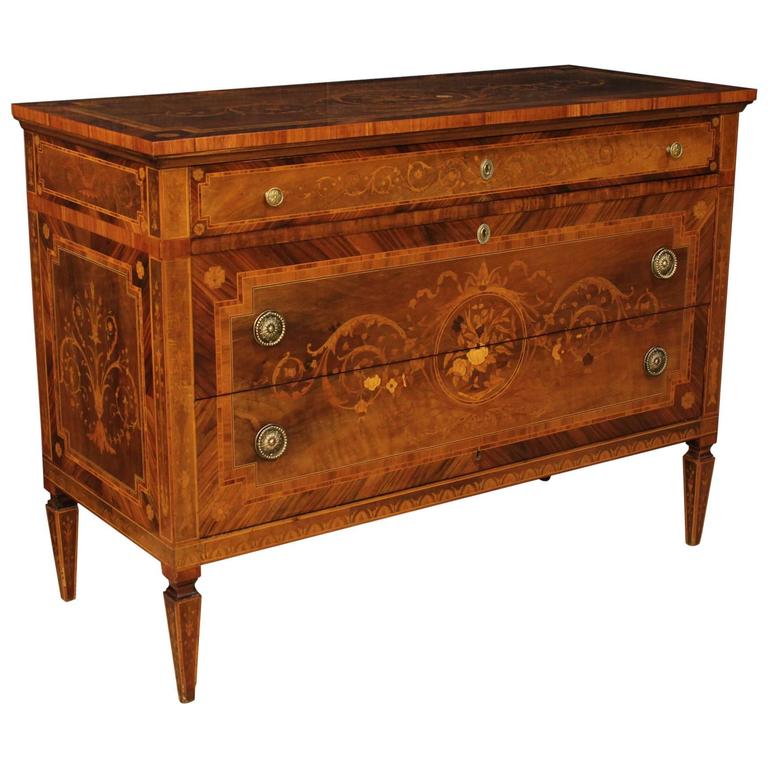 20th Century Italian Inlaid Dresser In Louis Xvi Style At 1stdibs 20th Century Italian Inlaid Dresser In Louis Xvi Style For