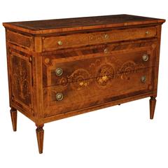 Vintage 20th Century Italian Inlaid Dresser in Louis XVI Style