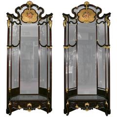 Pair of 19th Century Garden Planters Mirrors Trumeaux