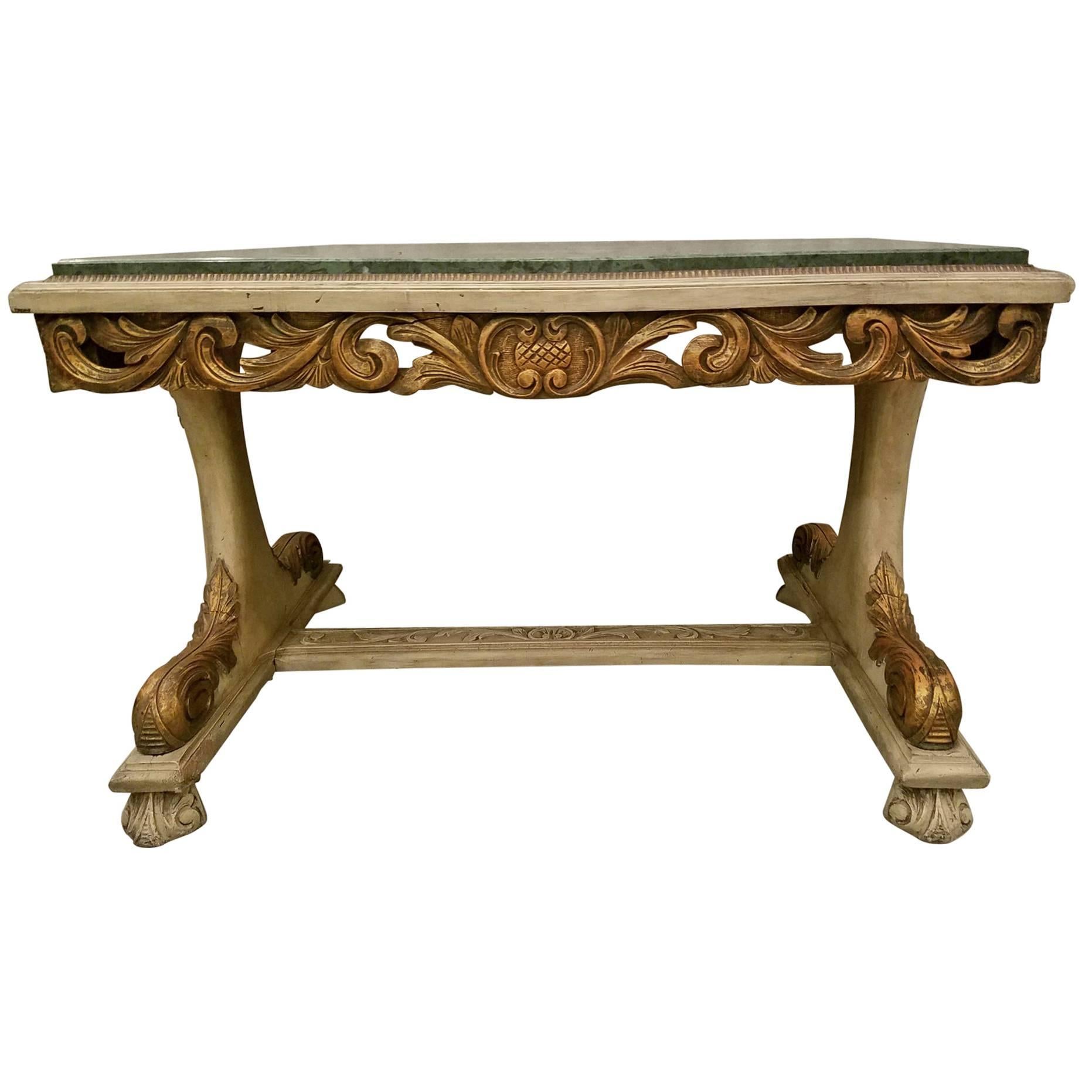 19th Century Italian Marble-Top Center Table For Sale