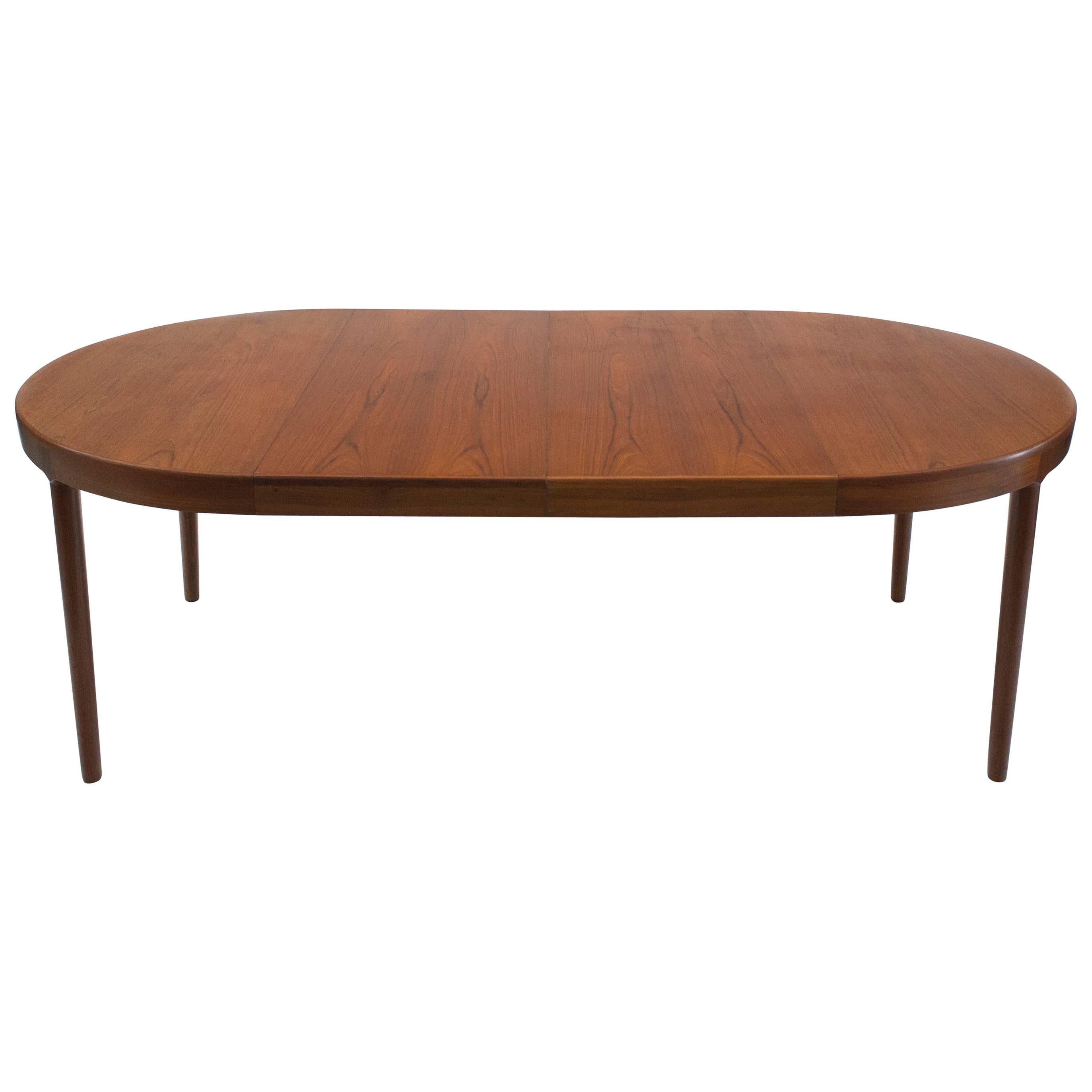 Round Extendable Danish Dining Table by Harry Ostergaard for Randers Møbelfabrik