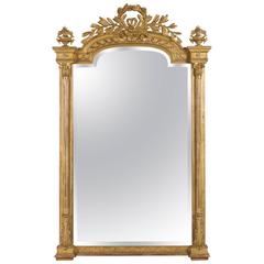 19th Century Louis XVI Style Gilded Mirror