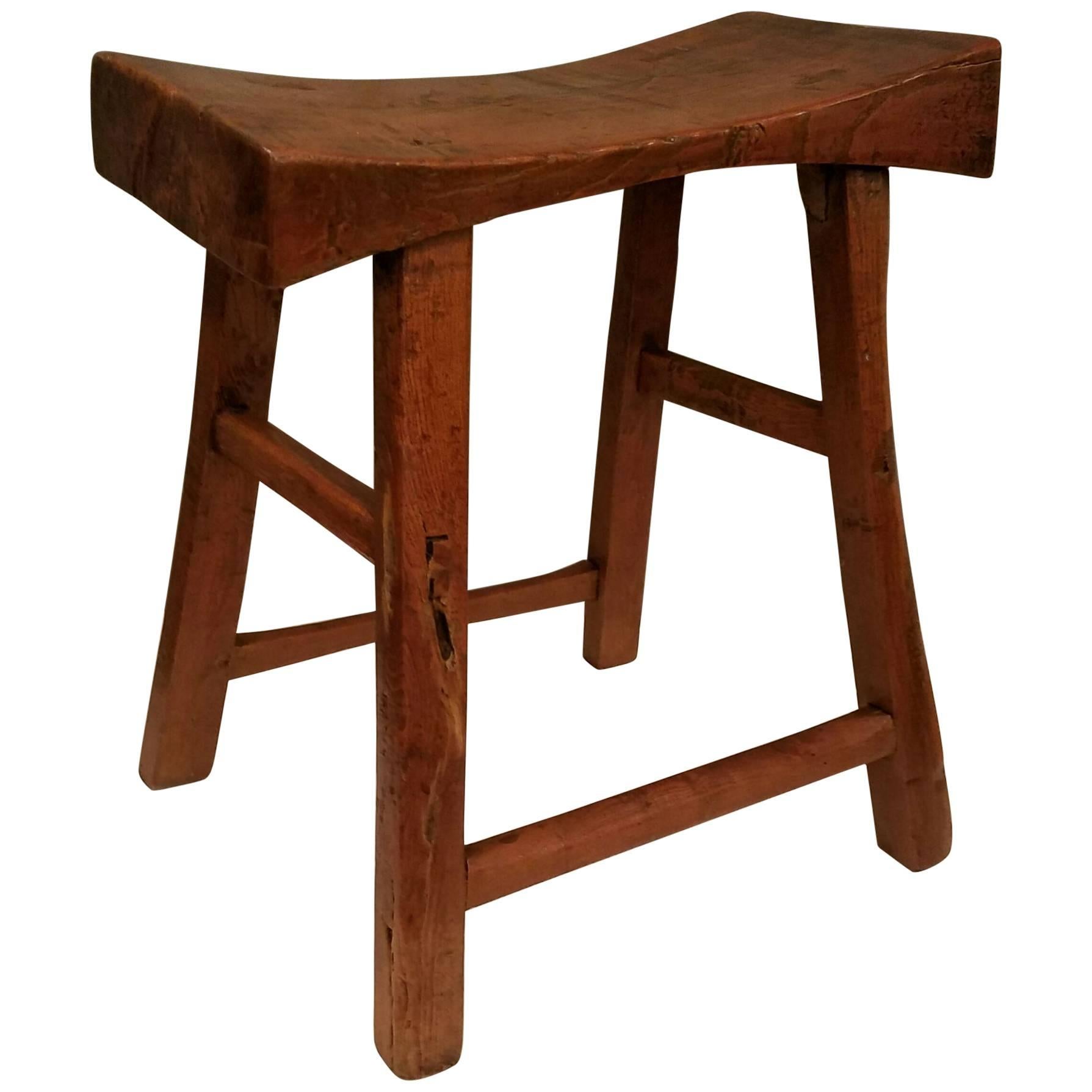 Antique Chinese Ming Style Hardwood Stool For Sale at 1stDibs