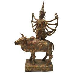 19th Century Thai Durga Goddess Statue