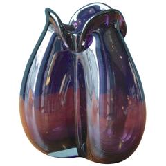Small Danish Trefløjet Vase by Per Lütken for Holmegaard 4