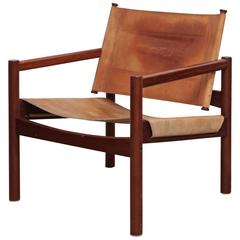 Michel Arnoult Rosewood Leather Safari Chair
