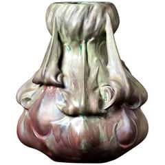 "Artichoke" Earthenware Vase by Ernest Bussière