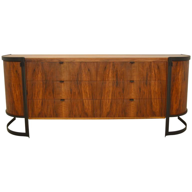 MidCentury Romweber Dresser or Sideboard with Steel Hardware at 1stdibs