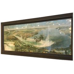 19th Century Panoramic Niagra Falls Aerial View Print