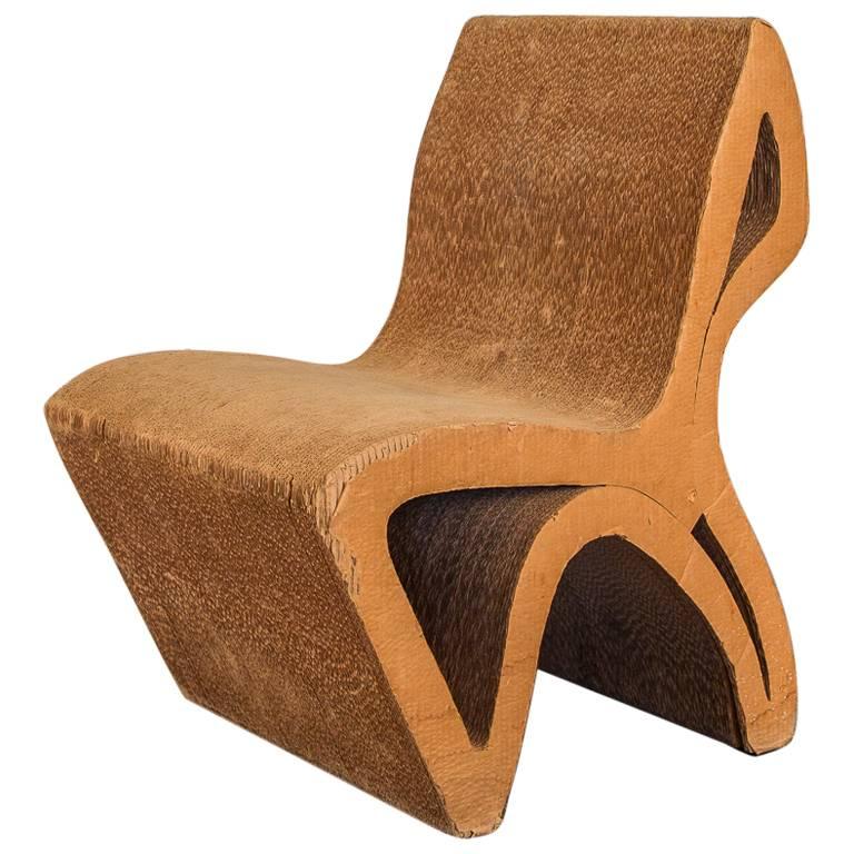Vintage Corrugated Cardboard Chair For Sale