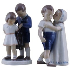 Deux figurines d'enfants B & G 'Bing & Grondahl'