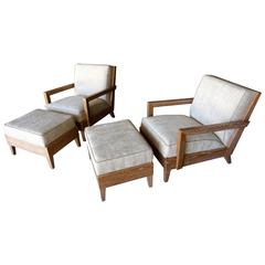 The "Las Palmas" Chair and Ottoman by Christopher Anthony Ltd.