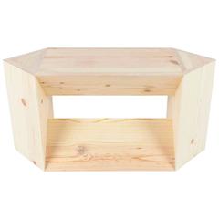 21st Century Geometric Wooden Side Table Bench 9