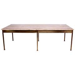 Marble and Bronze Dining Conference Table