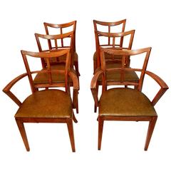 Elegant Set of Six Mid-Century Chairs by Paul Frankl