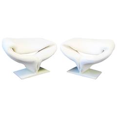 Signed Pair of Pierre Paulin Ribbon Chairs by Artifort, France