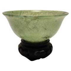 Early 20th Century Chinese Carved Jade Bowl