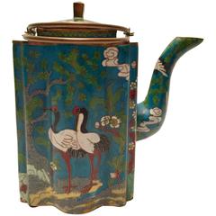 Antique Cloisonné Tea Pot
