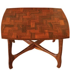 Don Shoemaker Side Table with Parquetry Top
