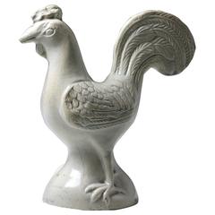 Early Staffordshire Pottery Salt Glaze Figure of a Standing Rooster