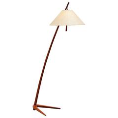 J.T. Kalmar Dornstab Floor Lamp, Austria, 1947