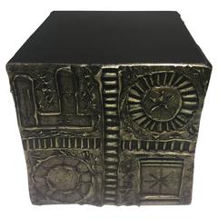 Exceptional Adrian Pearsall Brutalist Cube or Side Table