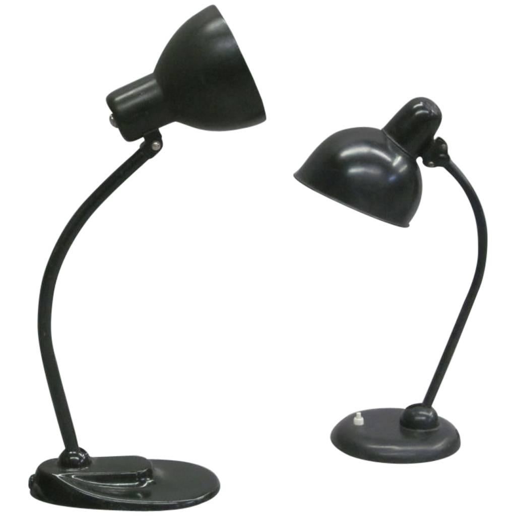 Two Bauhaus Desk Lamps by Marianne Brandt and Christian Dell For Sale