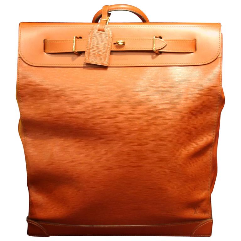 Louis Vuitton Steamer Bag Epi Leather, Golden Brown Color at 1stdibs