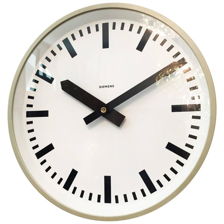 Siemens Factory or Wall Clock For Sale at 1stdibs